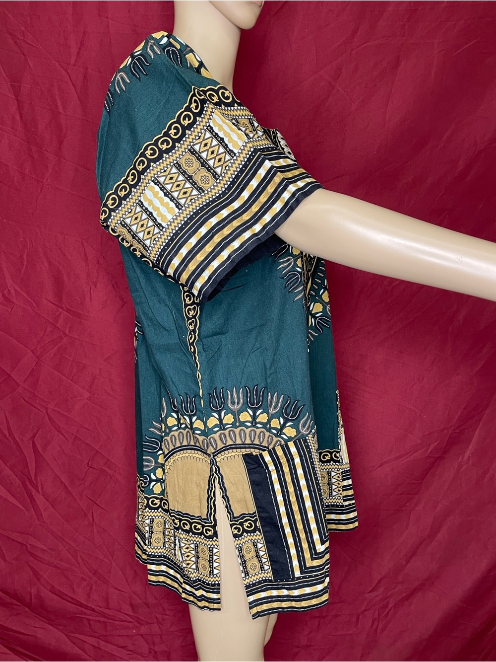 Raan Pah Muang Handmade Authentic Traditional Unisex Dashiki Tunic Shirt Large - Picture 2 of 6